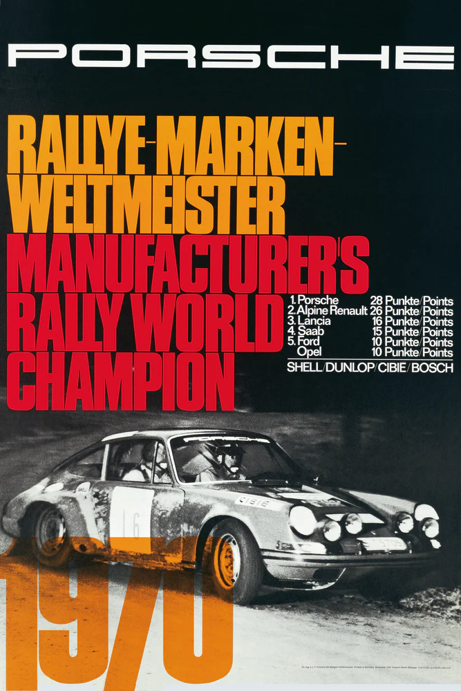 1970 911 MANUFACTURERS POSTER - Image 3