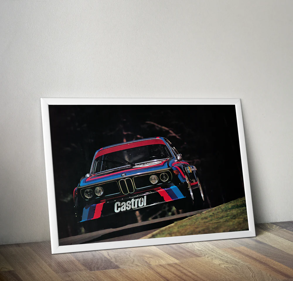 BMW E9 3.0 CSL 1974 NÜRBURGRING POSTER