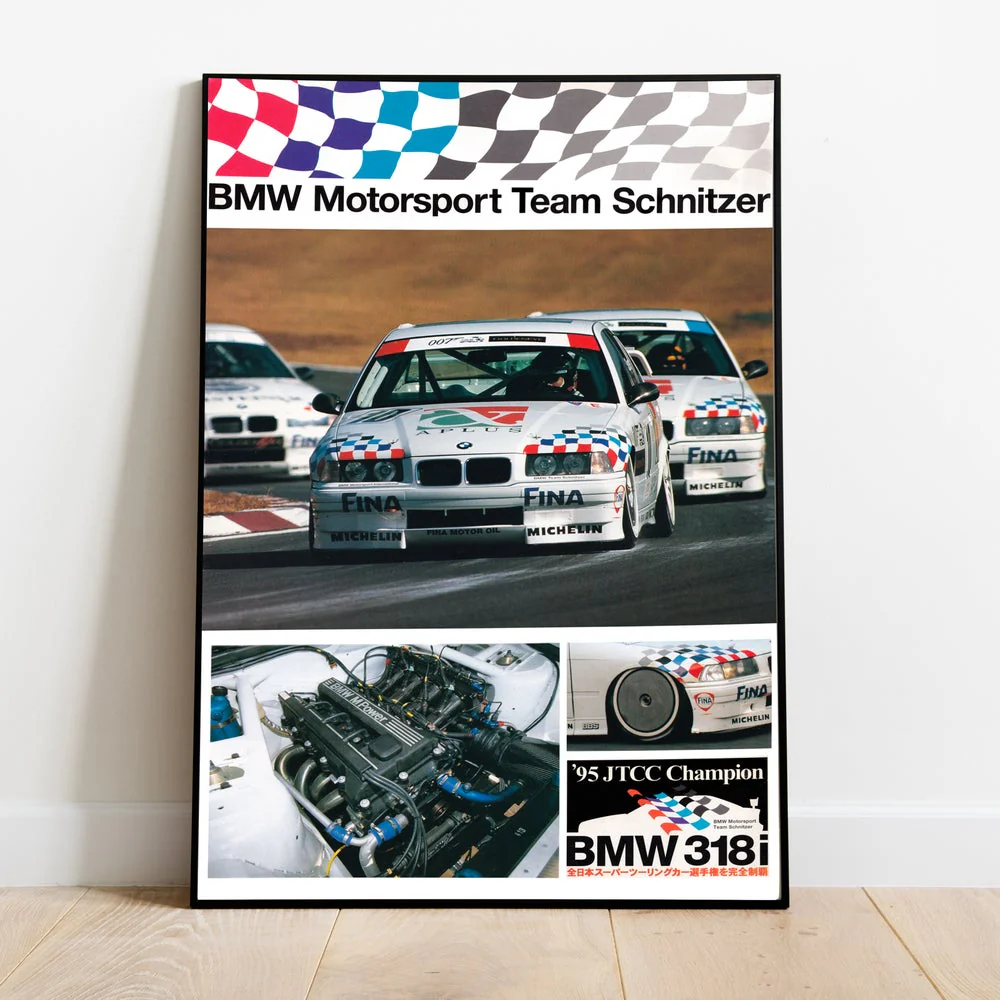 BMW 318I E36 JTCC CHAMPION POSTER