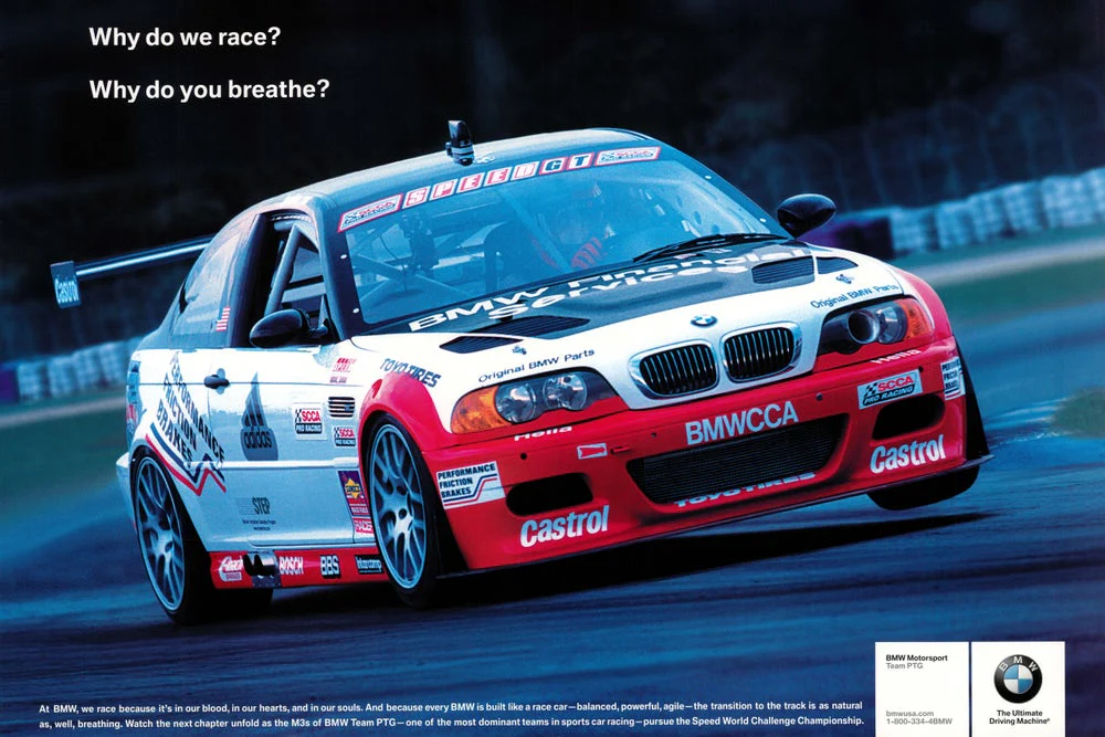 BMW E 46 WHY DO WE RACE POSTER - Image 2