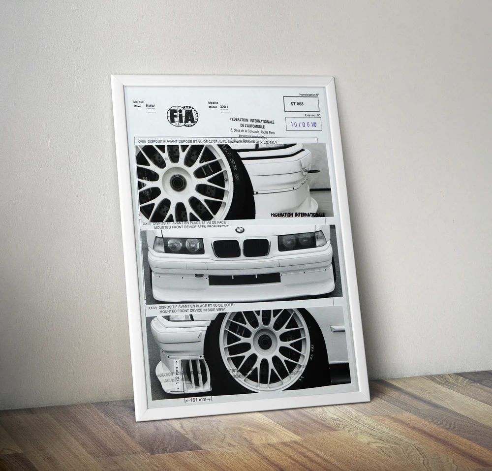 HOMOLOGATION E36 320I POSTER