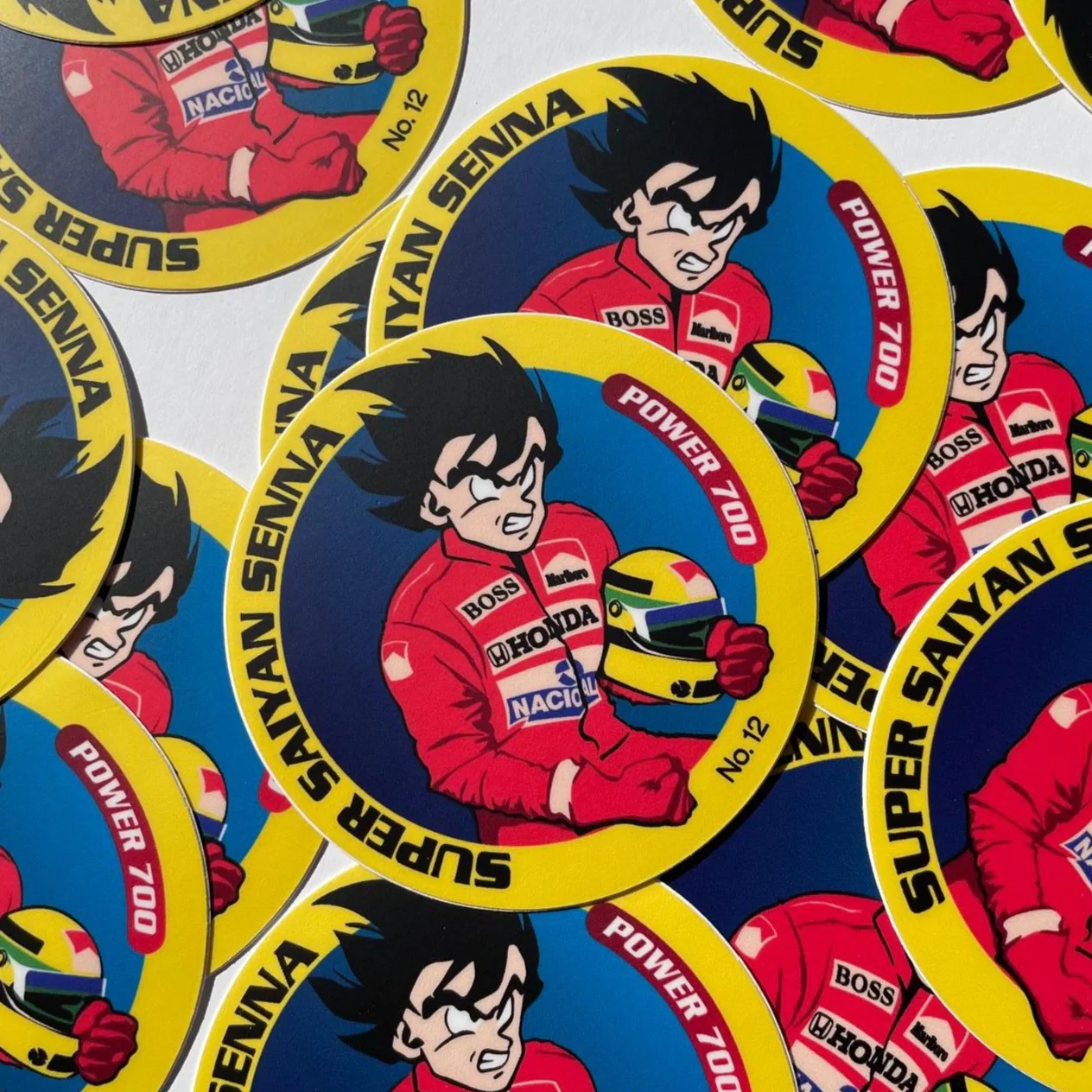SUPER SAIYAN SENNA 4 INCH STICKER